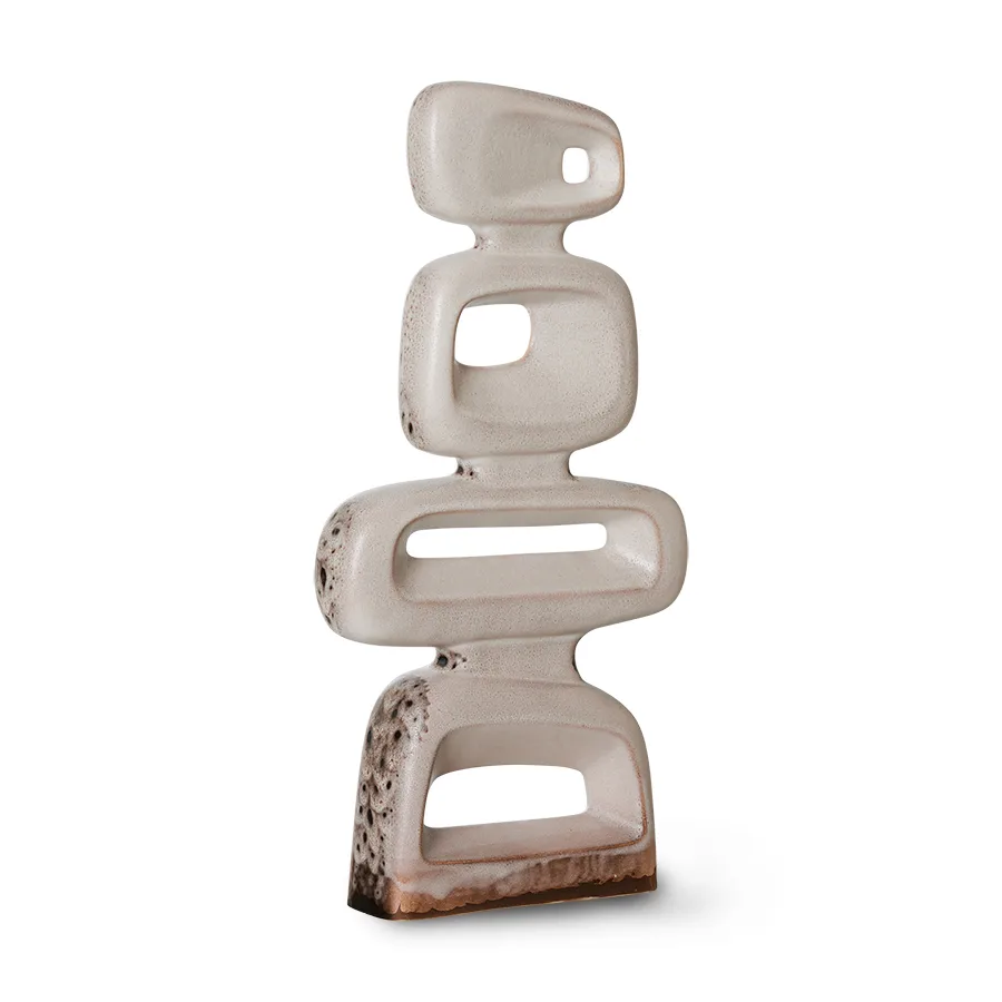 Escultura de cerámica 57 cm, Reactive brown HKliving