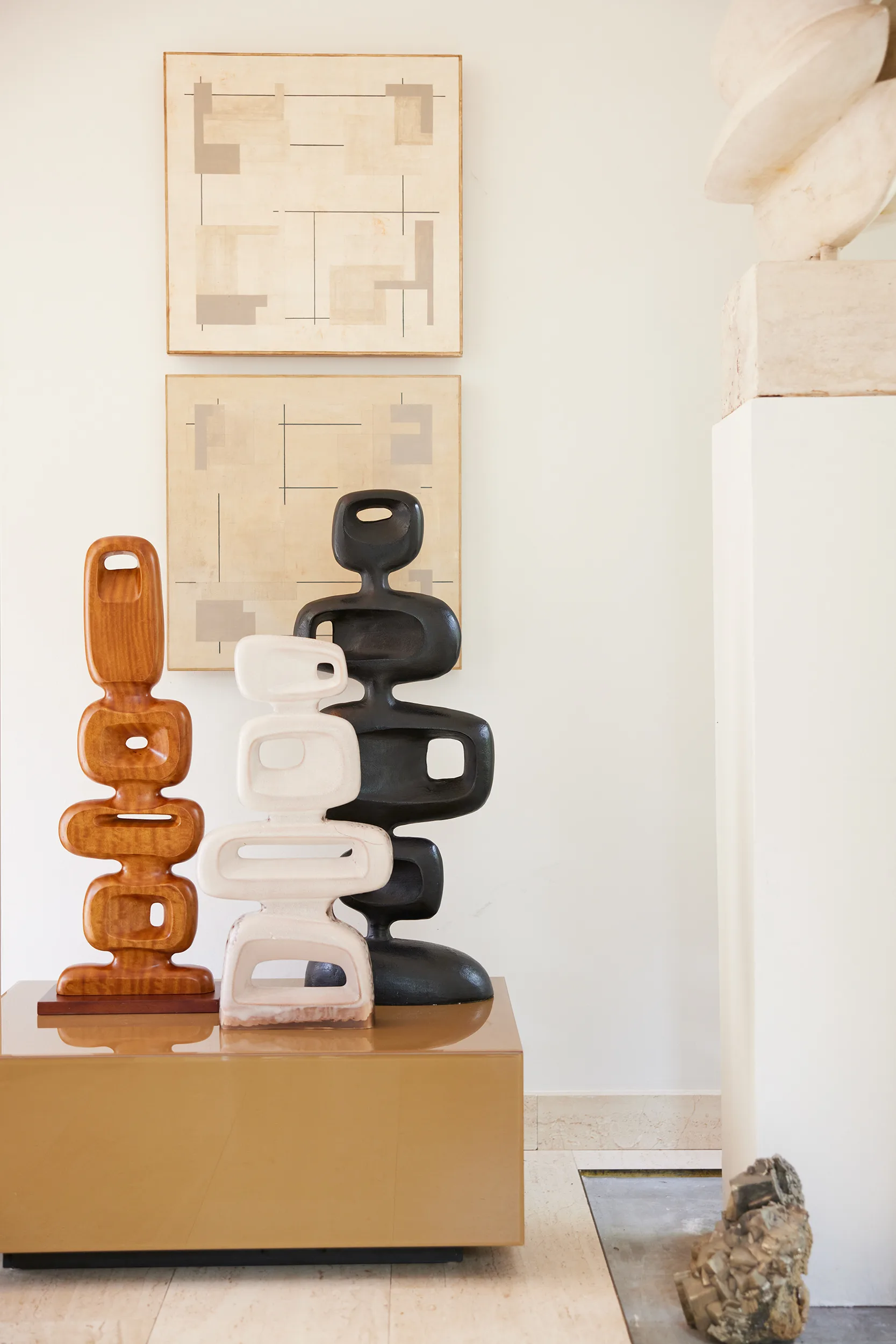 Escultura de cerámica 57 cm, Reactive brown HKliving