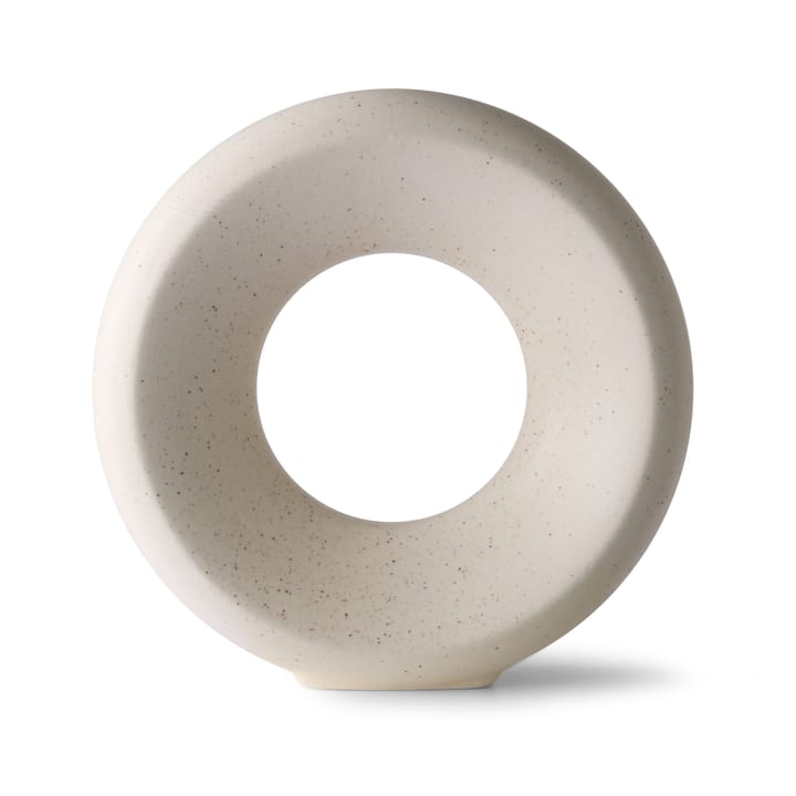 Jarrón Circle M 24,5 cm - White speckled - HKliving