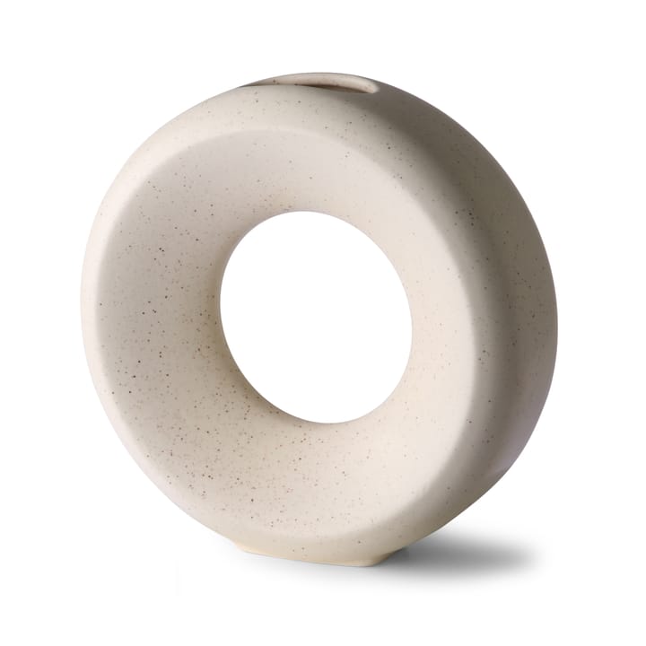 Jarrón Circle M 24,5 cm, White speckled HKliving