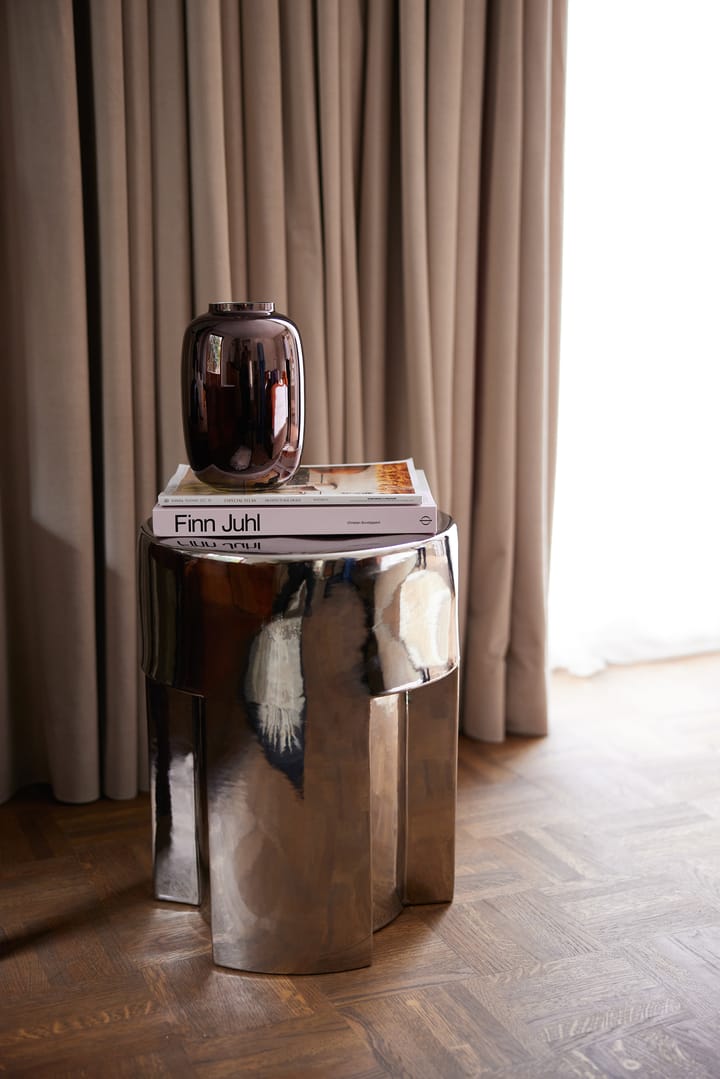 Jarrón de vidrio Hkliving de vidrio chrome 20,2 cm, Brown metalic HKliving