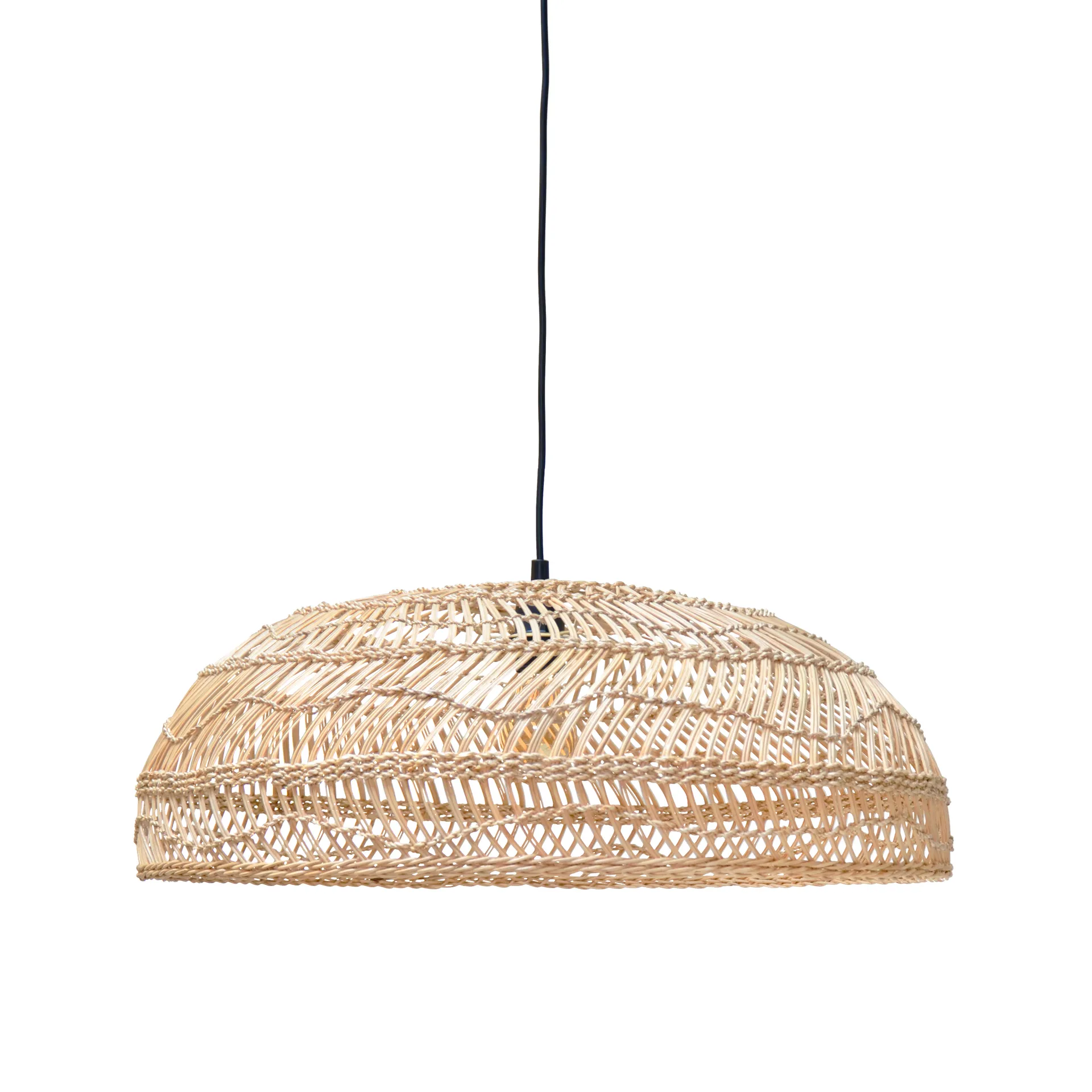 Lámpara cesta HKliving plana, natural HKliving