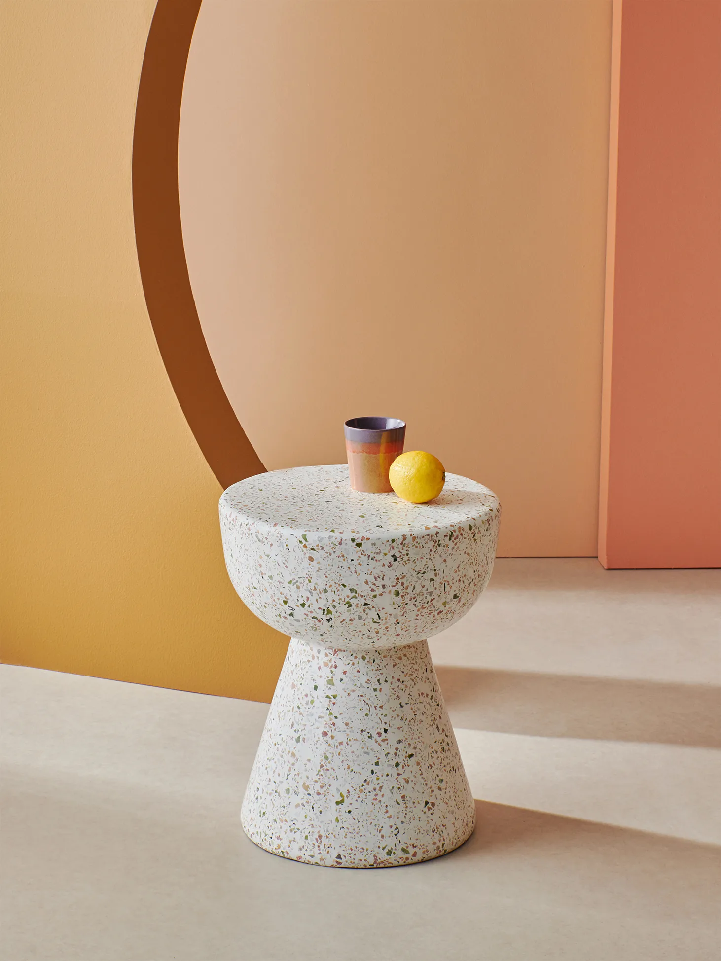 Mesa auxiliar Terrazzo Ø35 cm, Terrazo multicolor HKliving