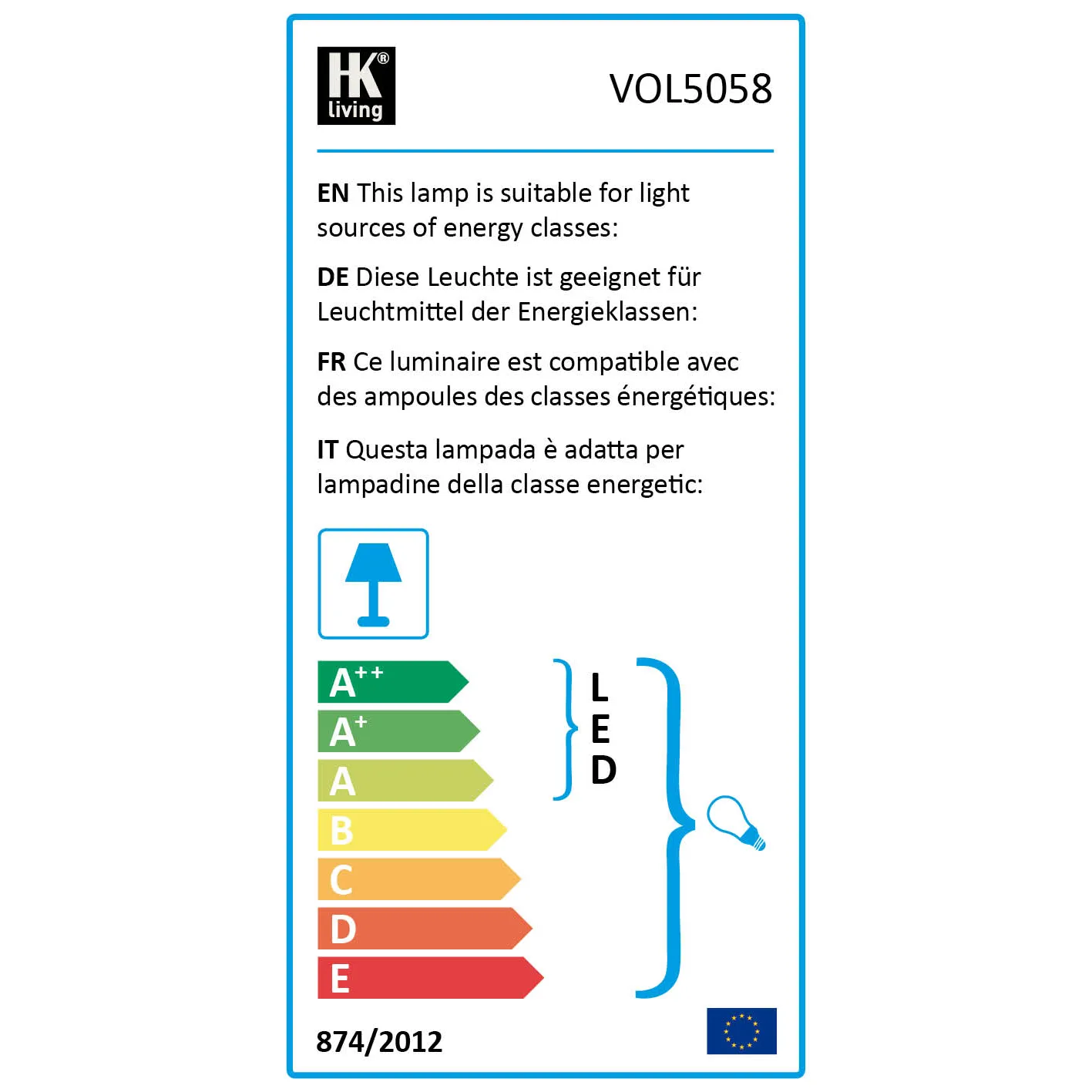 Pie de lámpara Ribbed, blanco HKliving