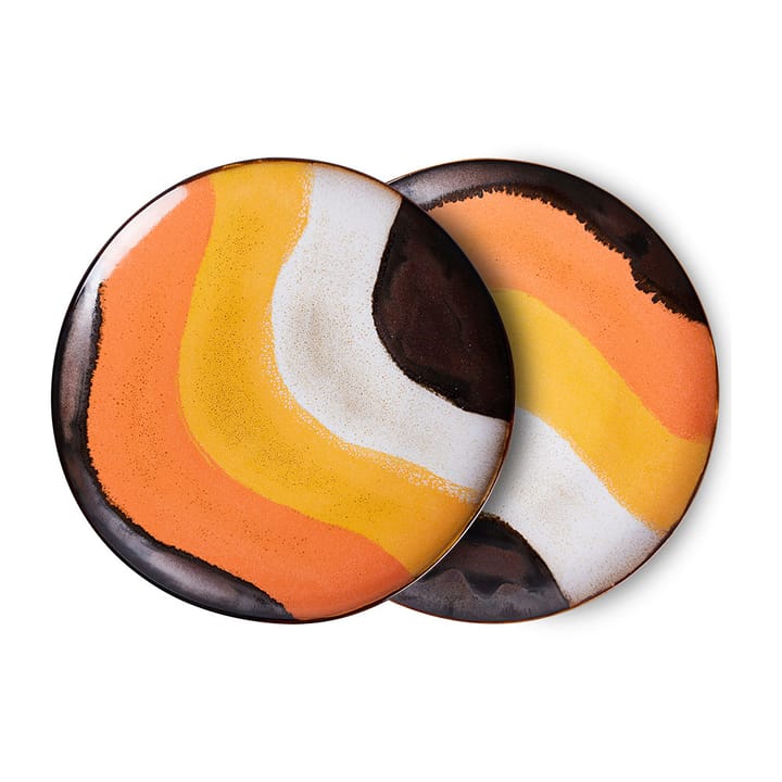 Plato 70's Ø27,5 cm 2 piezas - Retro wave - HKliving