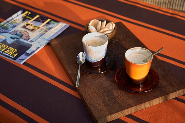 Plato de café de vidrio 70's Ø10,6 cm, Amber brown HKliving