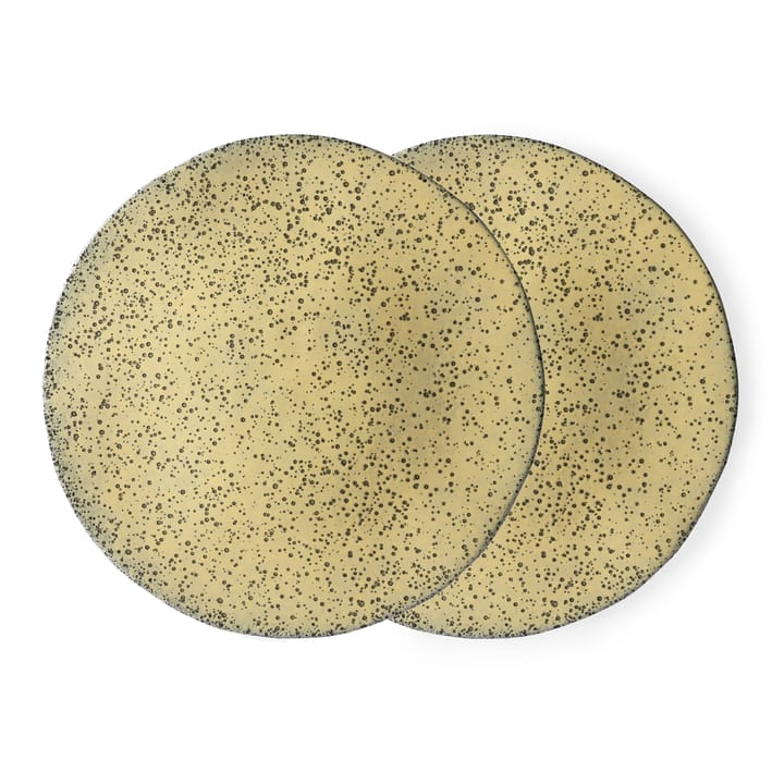 Plato Gradient 29 cm 2 piezas, amarillo HKliving