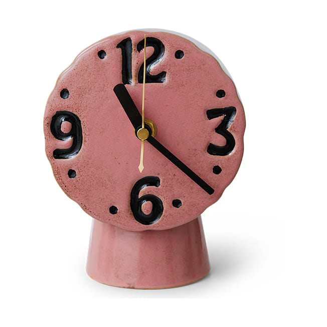 Reloj de cerámica retro 16,2 cm - Pink - HKliving
