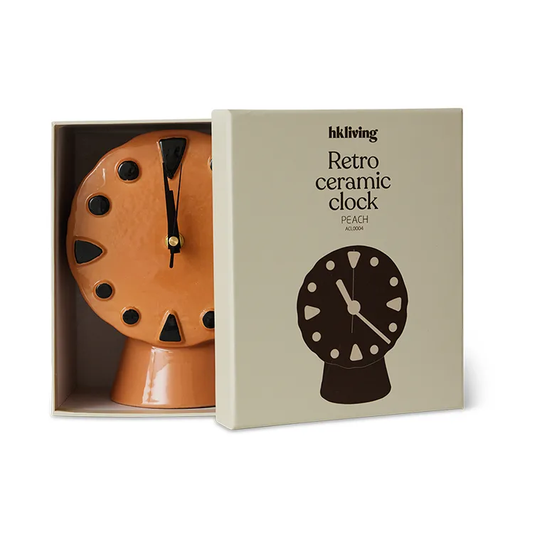 Reloj de cerámica retro 20,8 cm, Peach HKliving