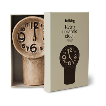 Reloj de cerámica retro 23,5 cm - Cream - HKliving