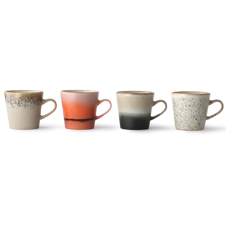 Set de 4 tazas de café americano 70's, Multi HKliving
