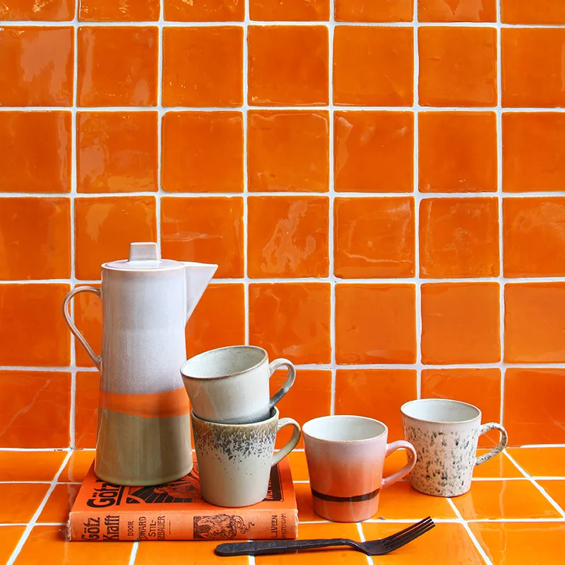 Set de 4 tazas de café americano 70's, Multi HKliving