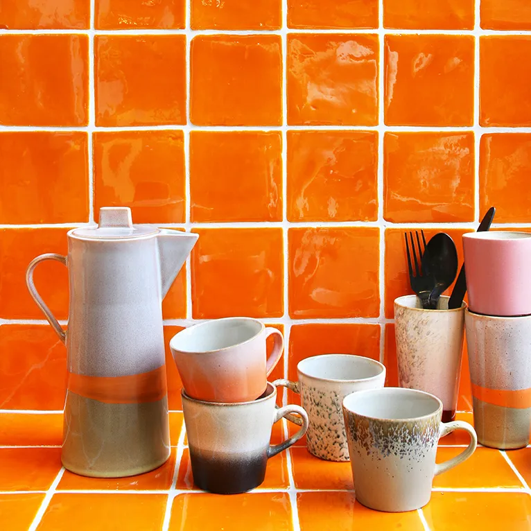 Set de 4 tazas de café americano 70's, Multi HKliving