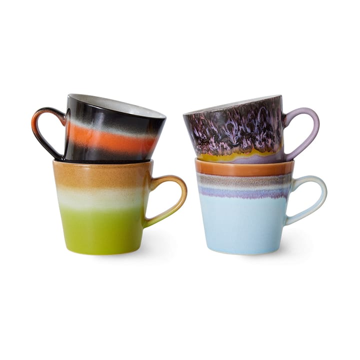 Set de 4 tazas de capuchino 70's - Solid - HKliving