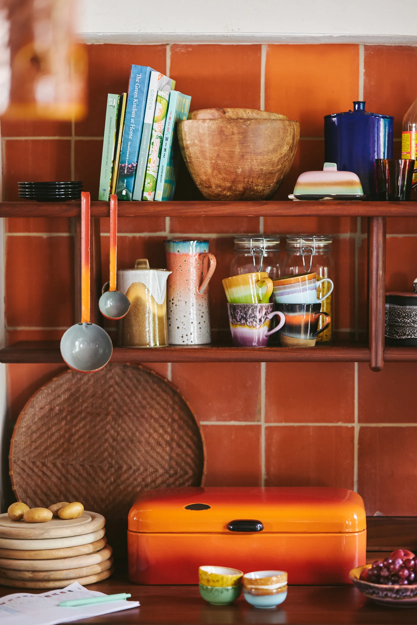 Set de 4 tazas de capuchino 70's, Solid HKliving