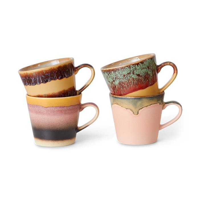 Set de 4 tazas de capuchino 70's - Vista - HKliving