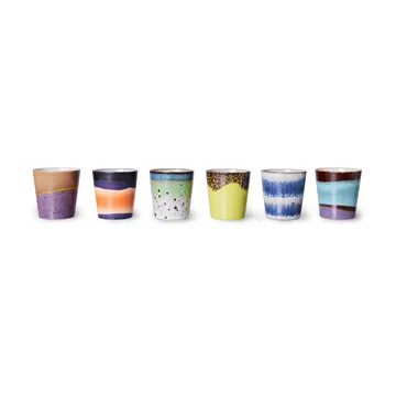 Set de 6 tazas 70's - Multi - HKliving