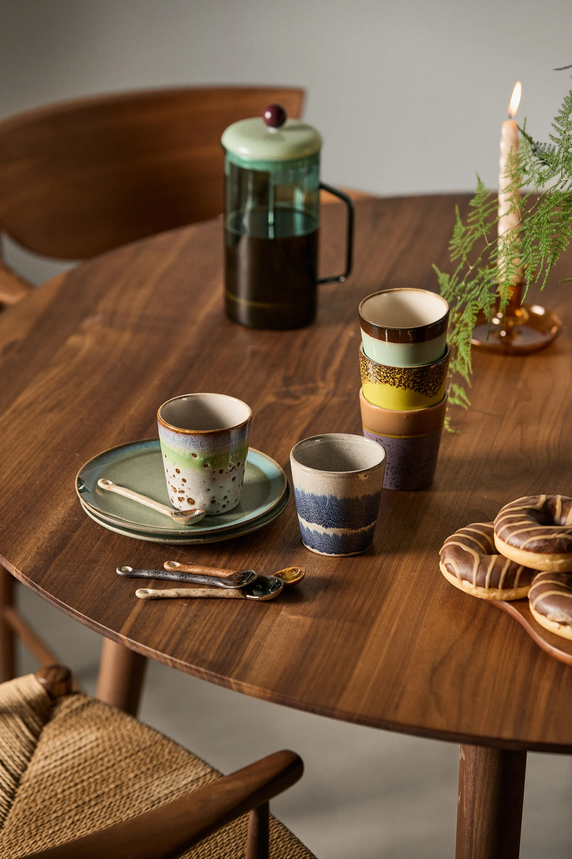 Set de 6 tazas 70's, Multi HKliving