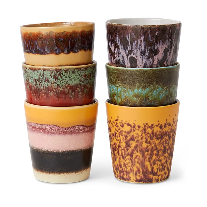 Set de 6 tazas 70's - Valley - HKliving