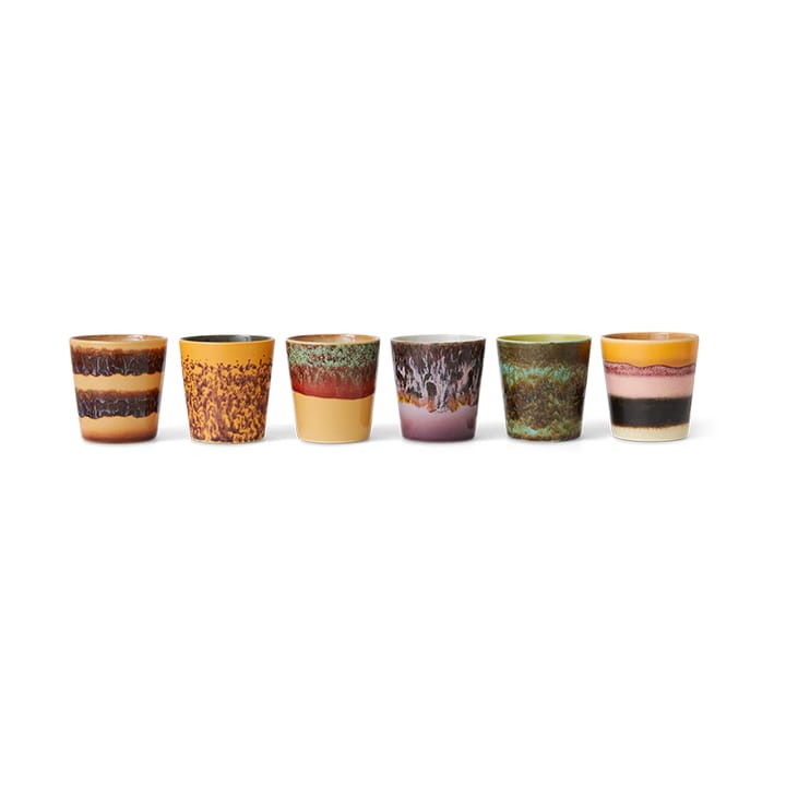 Set de 6 tazas 70's, Valley HKliving