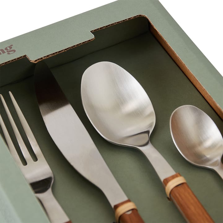 Set de cubiertos 70's 16 piezas, Madera HKliving