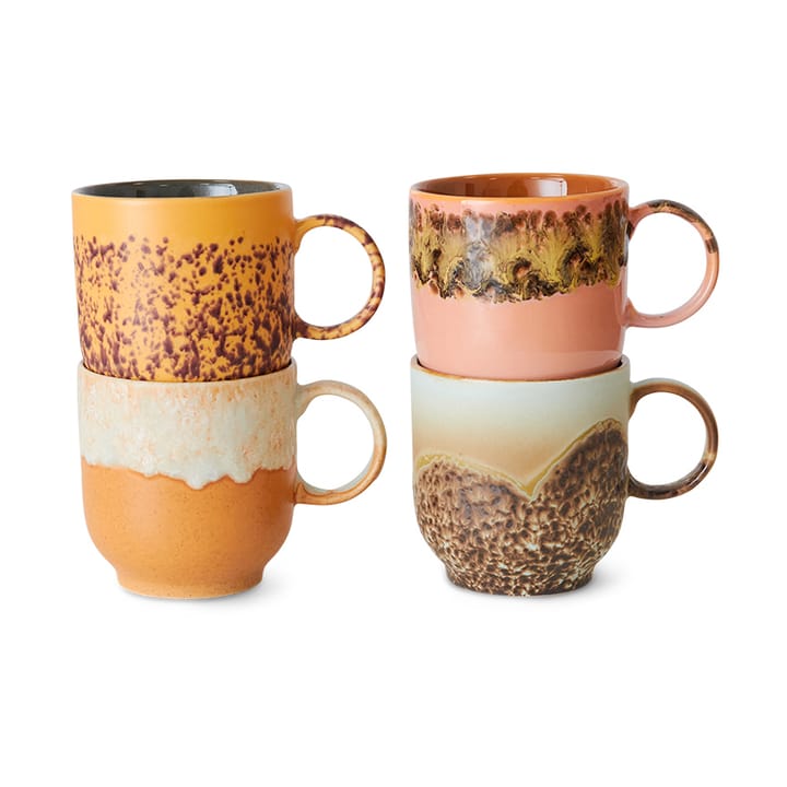 Set de tazas 70's, 25 cl 4-pack - Cape - HKliving