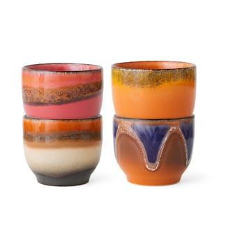 Set de tazas 70's, 25 cl 4-pack - Java - HKliving