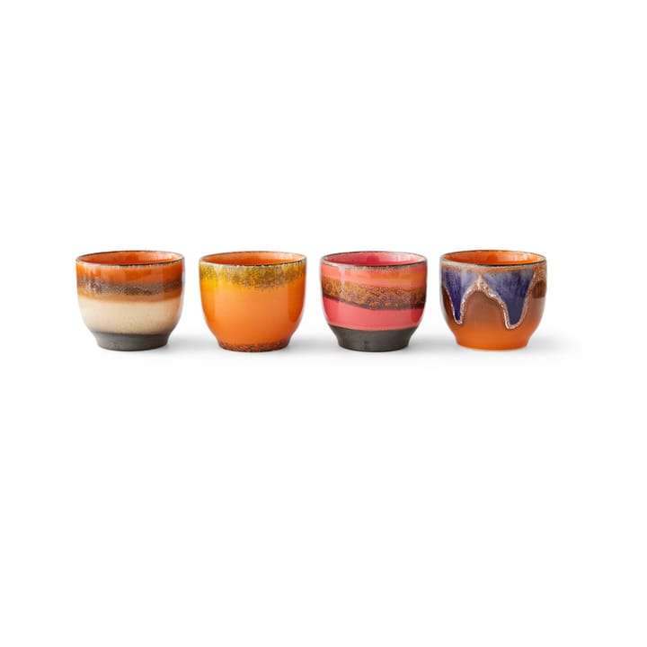 Set de tazas 70's, 25 cl 4-pack, Java HKliving