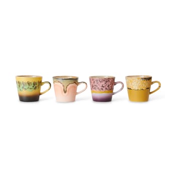Set de tazas de cerámica Americano, 70's 4-pack 26 cl - Radiant - HKliving