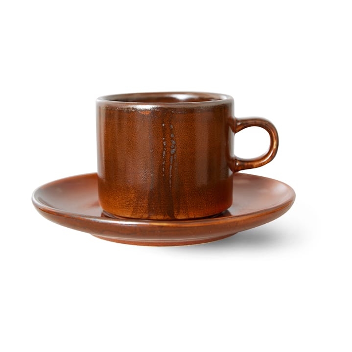 Taza y platillo Home Chef 22 cl - Burned orange - HKliving