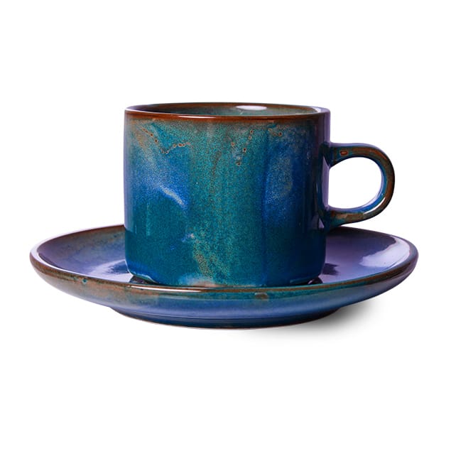 Taza y platillo Home Chef 22 cl - Rustic blue - HKliving