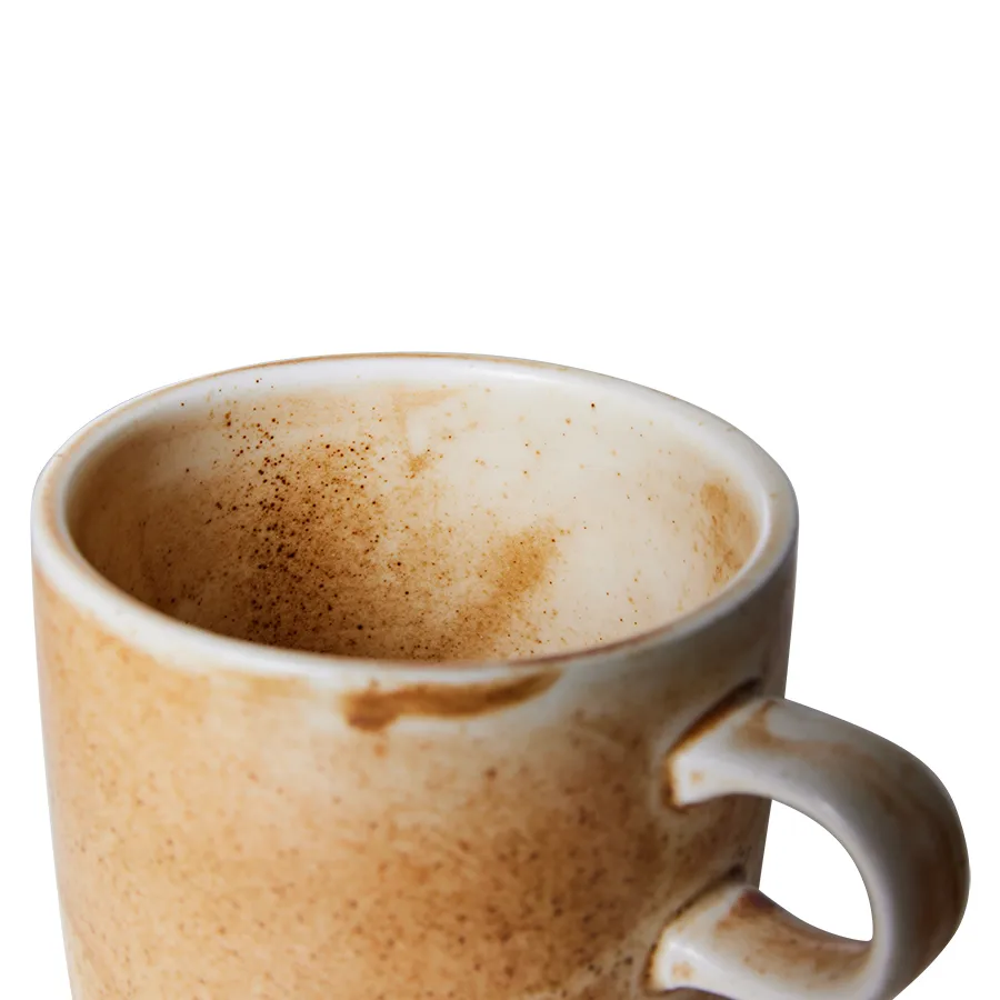 Taza y platillo Home Chef 22 cl, Rustic cream-brown HKliving