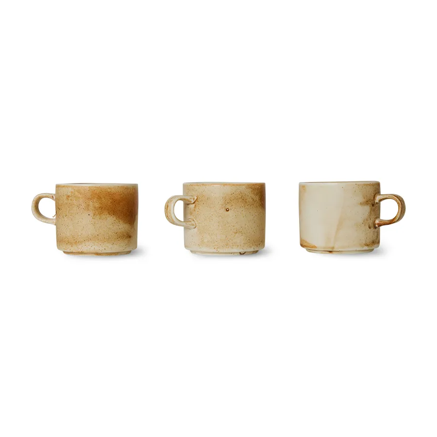Taza y platillo Home Chef 22 cl, Rustic cream-brown HKliving
