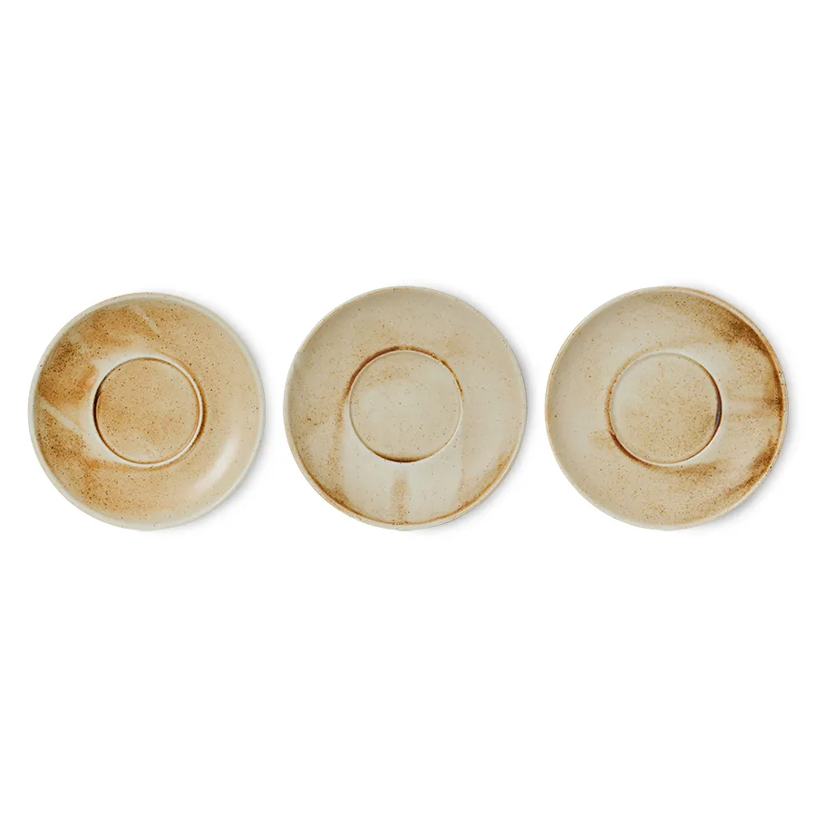 Taza y platillo Home Chef 22 cl, Rustic cream-brown HKliving