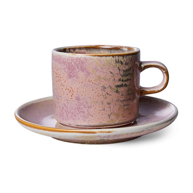Taza y platillo Home Chef 22 cl, Rustic pink HKliving