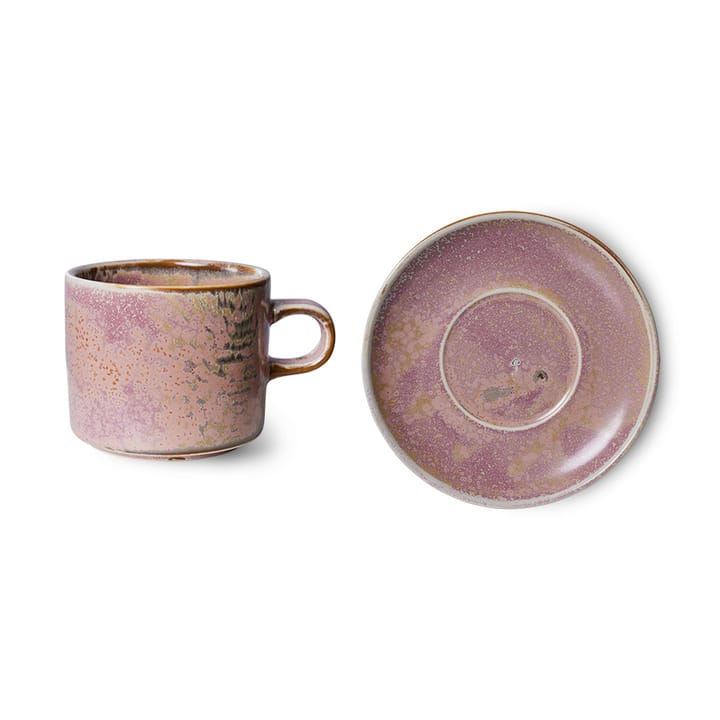 Taza y platillo Home Chef 22 cl, Rustic pink HKliving