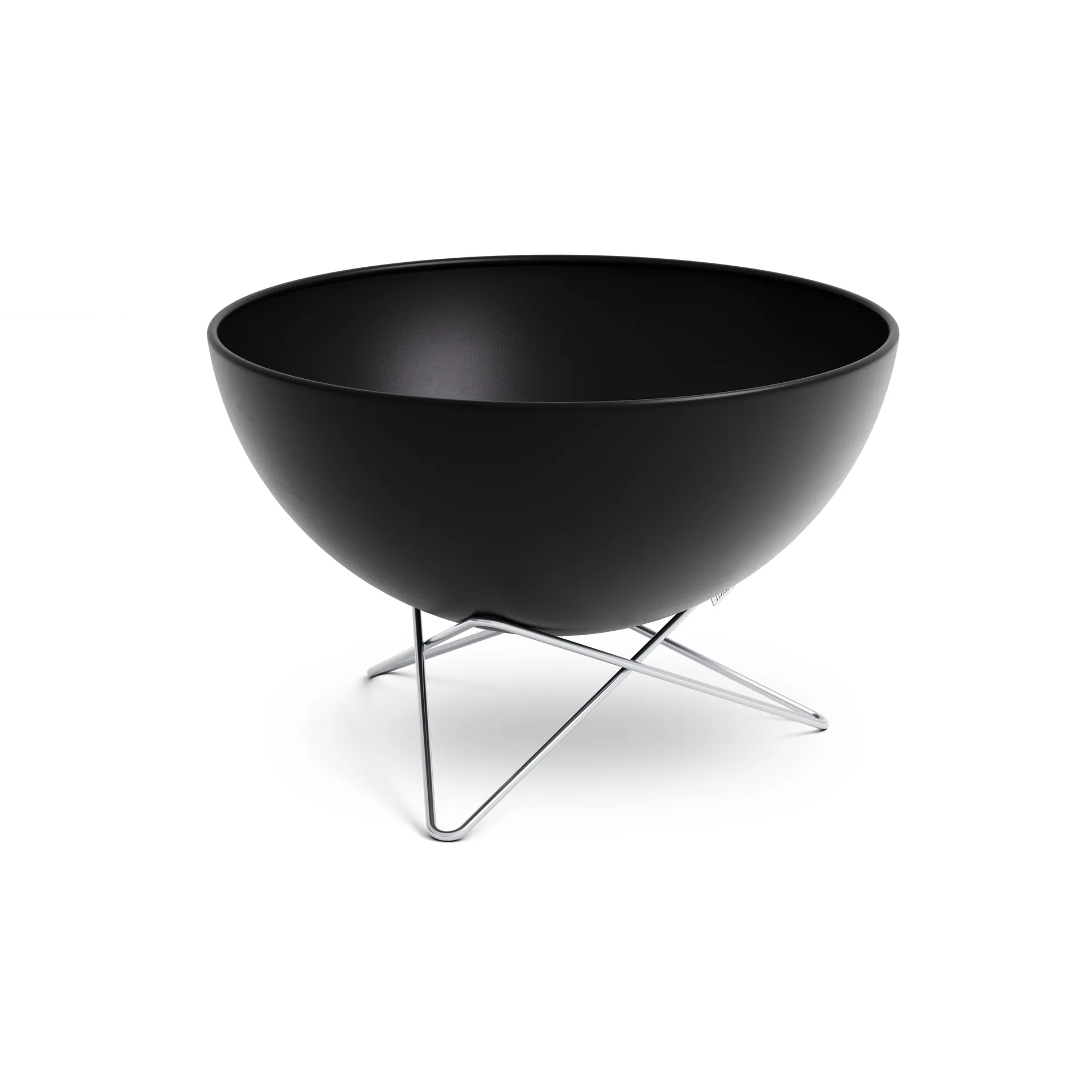 Brasero BOWL 57, Negro-plata, base de estrella Höfats