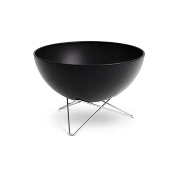 Brasero BOWL 57 - Negro-plata, base de estrella - Höfats