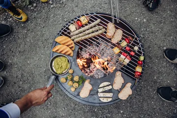 Brasero BOWL 57 - Negro-plata, base de estrella - Höfats