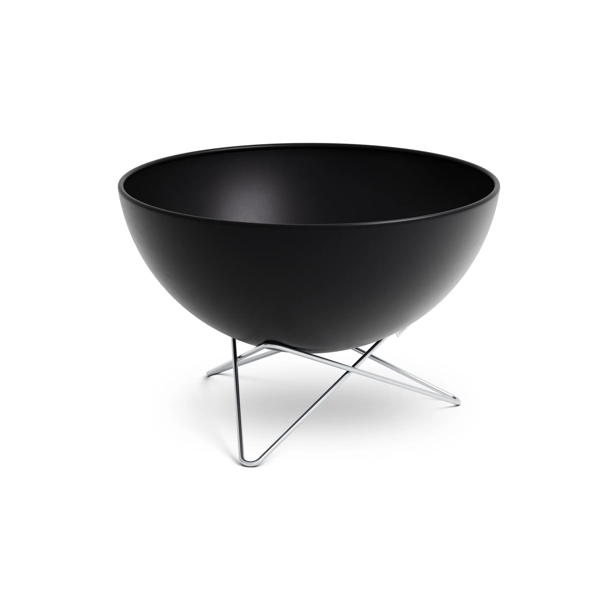 Brasero BOWL 70, Negro-plata, base de estrella Höfats