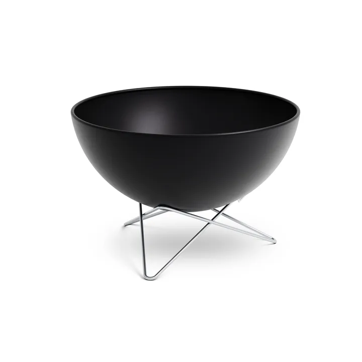 Brasero BOWL 70 - Negro-plata, base de estrella - Höfats
