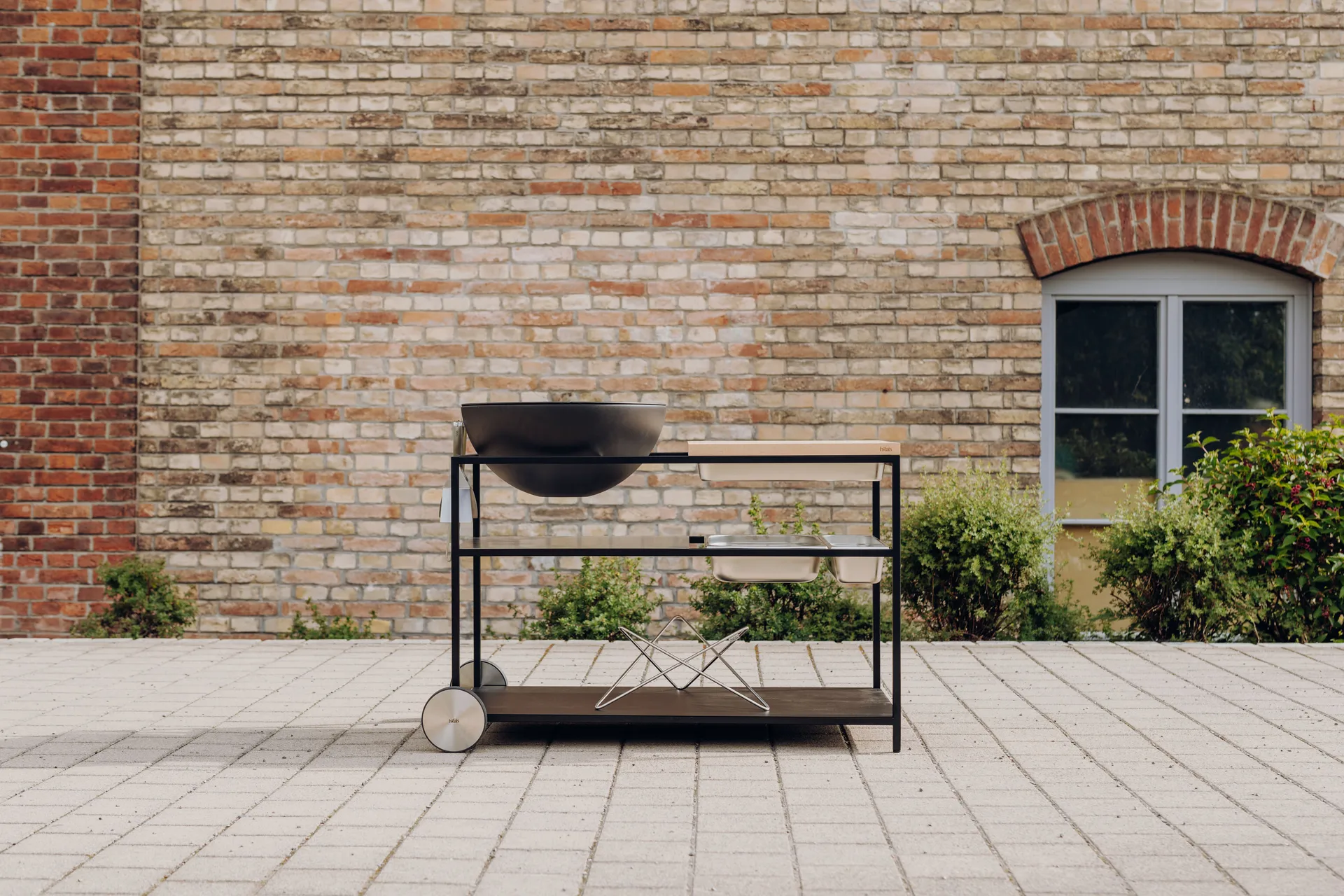 FIRE KITCHEN ruedas para cocina de exterior, Negro, 2-pack Höfats