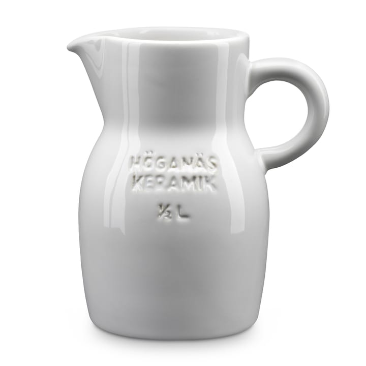 Jarra Högan�äs 0,5 L, blanco brillante Höganäs Keramik