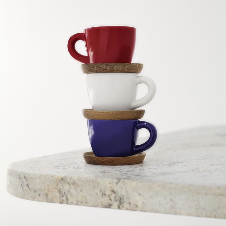 Taza de café espresso y platillo Höganäs 10 cl, blanco brillante Höganäs Keramik