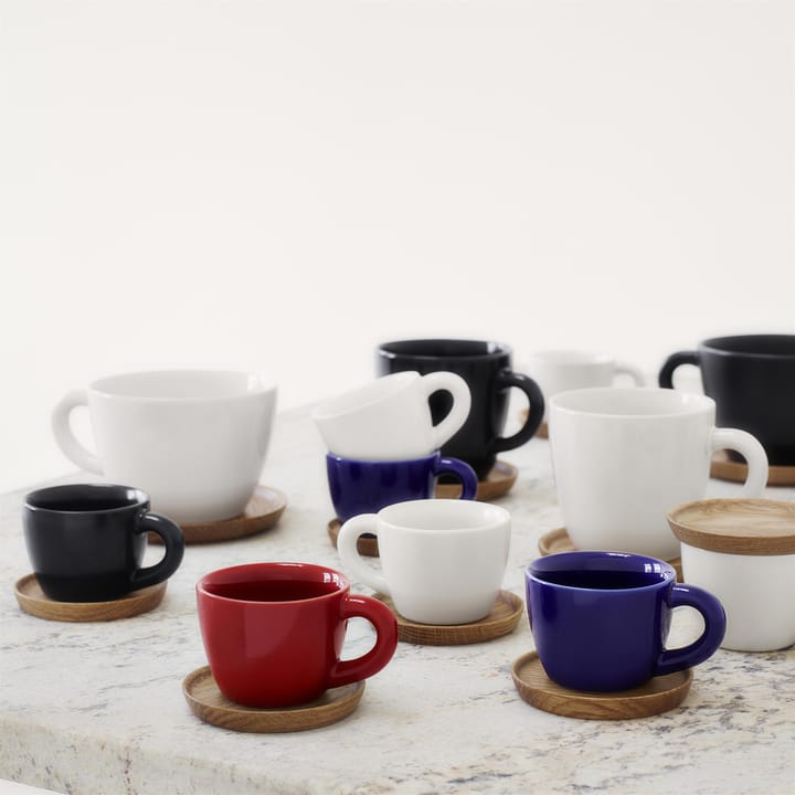 Taza de café espresso y platillo Höganäs 10 cl, blanco brillante Höganäs Keramik