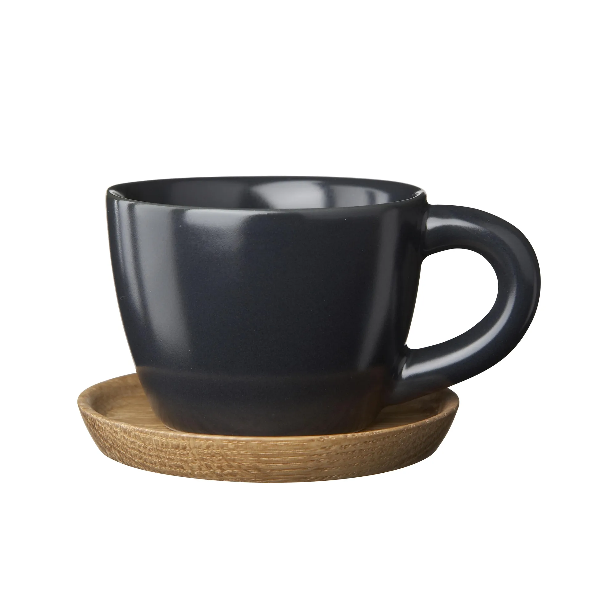 Taza de café espresso y platillo Höganäs 10 cl, gris grafito mate Höganäs Keramik