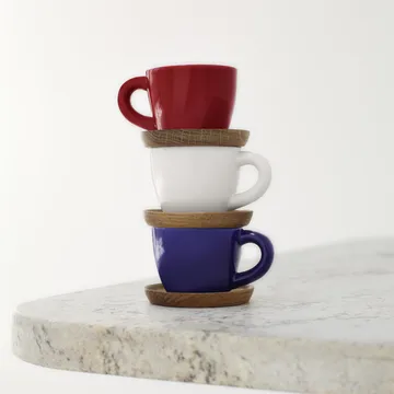 Taza de café espresso y platillo Höganäs 10 cl - gris grafito mate - Höganäs Keramik