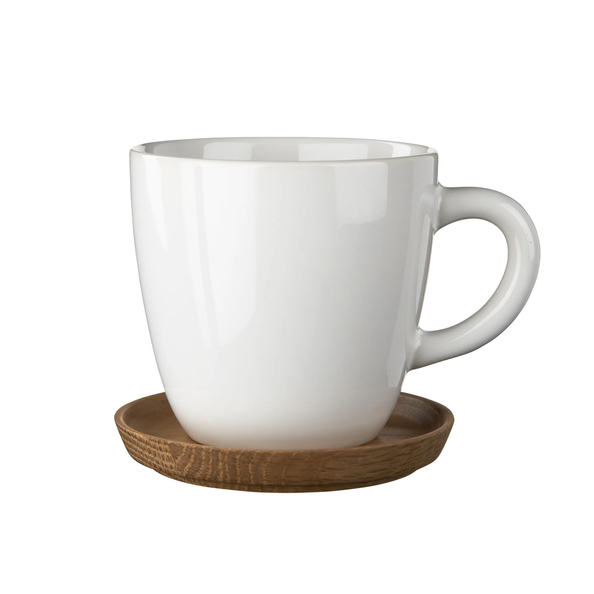 Taza de café y platillo Höganäs 33 cl, blanco brillante Höganäs Keramik
