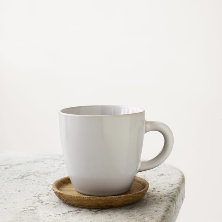 Taza de café y platillo Höganäs 33 cl, blanco brillante Höganäs Keramik