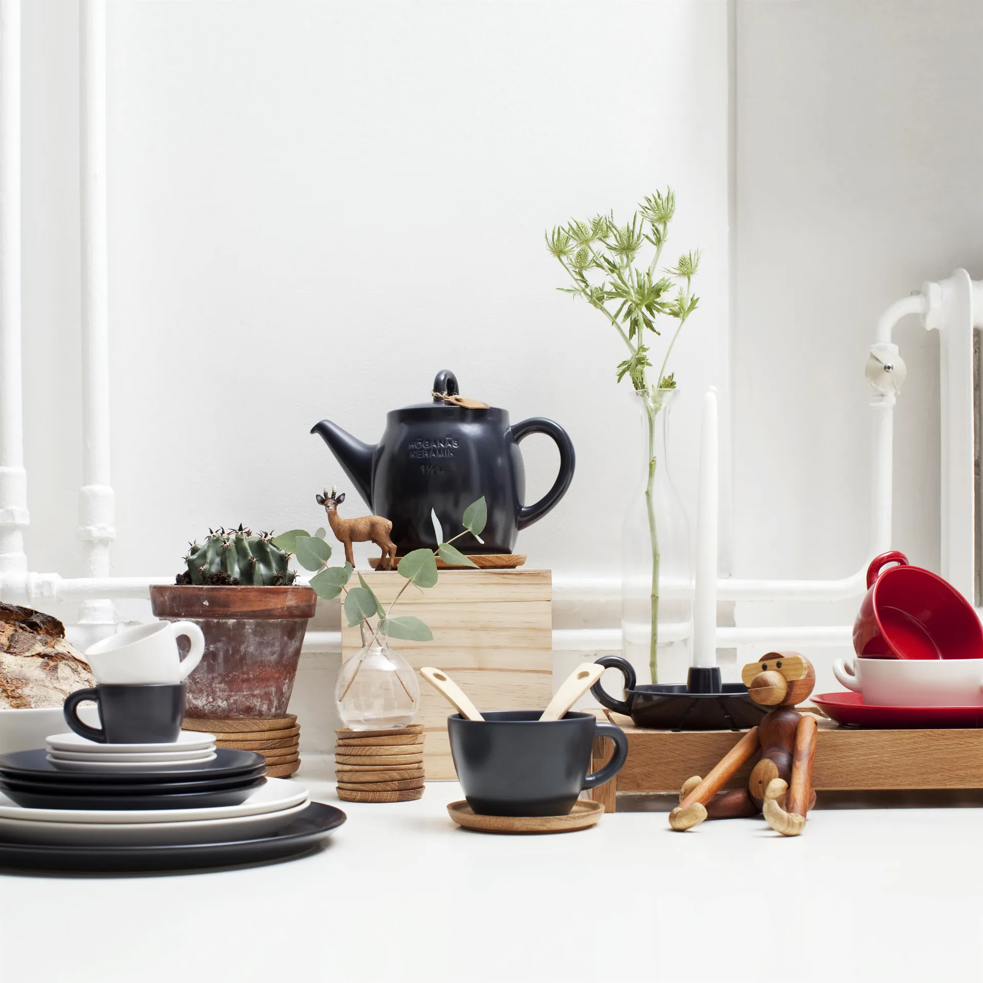 Taza de café y platillo Höganäs 33 cl, gris grafito mate Höganäs Keramik